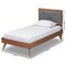 Baxton Studio Laima Mid-Century Dark Grey Fabric Upholstered and Walnut Brown Finished Wood Platform Bed-Twin 191-11526-11159-ZORO - alternate 7
